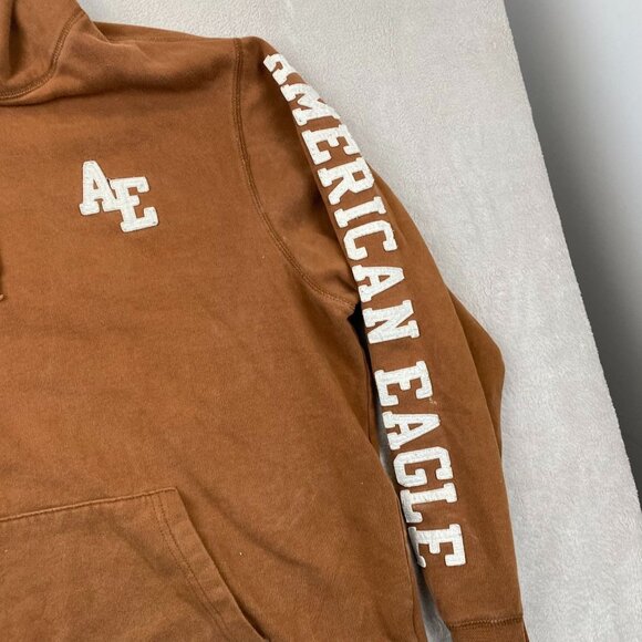 American Eagle Men's Hoodie Large Sweatshirt With Front Pocket & Sewn on Letteri - Picture 5 of 11